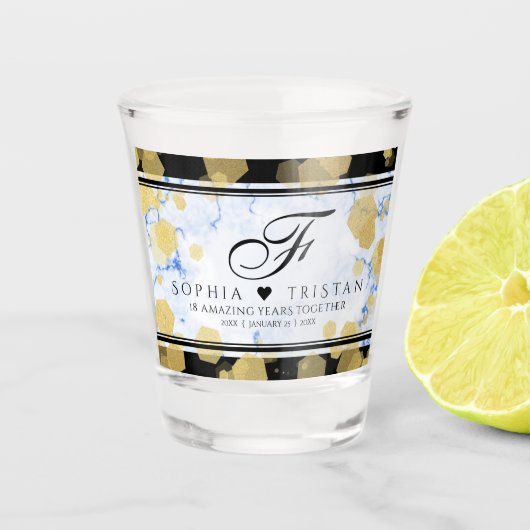 18エレガント周年記念結婚会 ショットグラス (正面)
