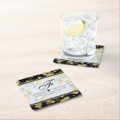 18エレガント周年記念結婚会 スクエアペーパーコースター (インサイチュ)