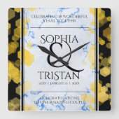 18エレガント周年記念結婚会 スクエア壁時計 (正面)