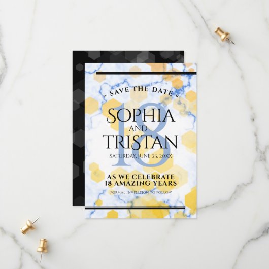18エレガント周年記念結婚会 セーブザデート (正面/裏面インサイチュ)