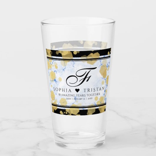 18エレガント周年記念結婚会 タンブラーグラス (正面)