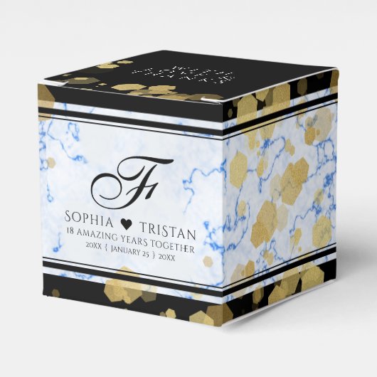 18エレガント周年記念結婚会 フェイバーボックス (正面サイド)