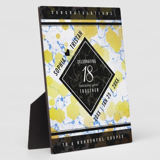 18エレガント周年記念結婚会 フォトプラーク (側面)