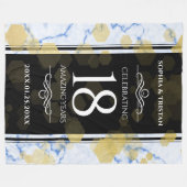 18エレガント周年記念結婚会 フリースブランケット (正面(横))