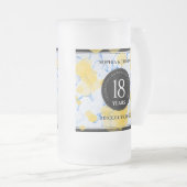 18エレガント周年記念結婚会 フロストグラスビールジョッキ (正面右)