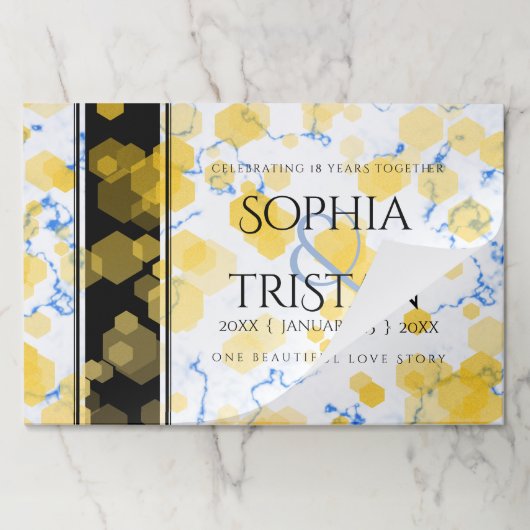 18エレガント周年記念結婚会 ペーパーパッド (折り畳み)