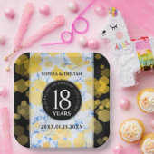 18エレガント周年記念結婚会 ペーパープレート (パーティー)