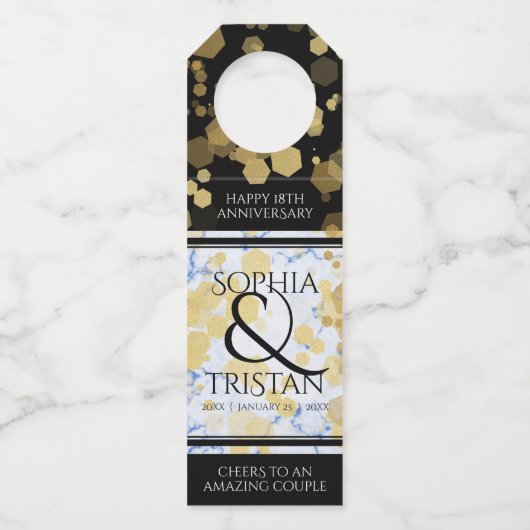 18エレガント周年記念結婚会 ボトルネックタグ (正面)