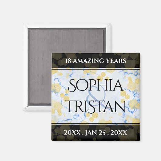 18エレガント周年記念結婚会 マグネット (正面/裏面)