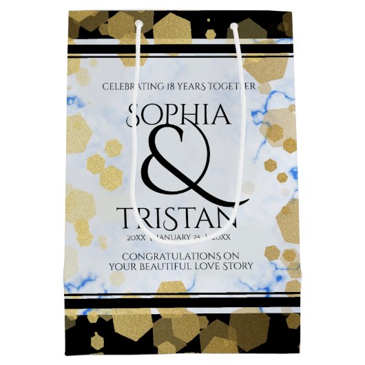 18エレガント周年記念結婚会 ミディアムペーパーバッグ (裏面)