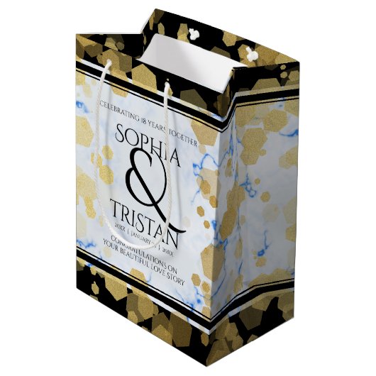 18エレガント周年記念結婚会 ミディアムペーパーバッグ (裏面アングル)