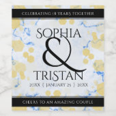 18エレガント周年記念結婚会 ワインラベル (シングルラベル)