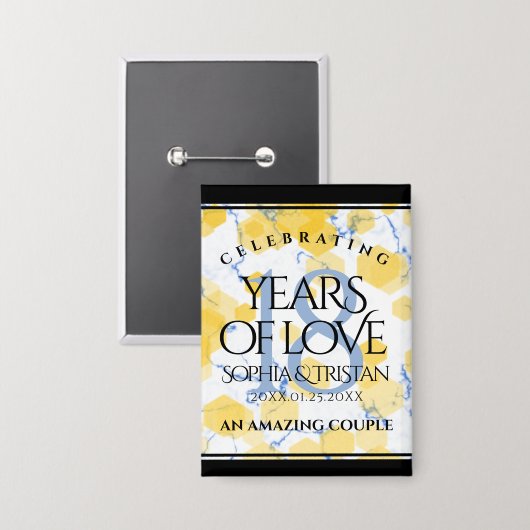 18エレガント周年記念結婚会 缶バッジ (正面/裏面)