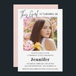 18エレガント歳の招待状写真モダン 招待状<br><div class="desc">18エレガント歳の誕生日招待状フォトピモダンンク</div>