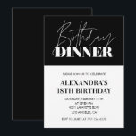 18エレガント歳の誕生日招待状誕生日ディナー 招待状<br><div class="desc">18エレガント歳の誕生日招待状誕生日ディナー白黒モダン</div>