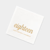 18エレガント誕生日ゴモダンールナプキンス 箔ナプキン (左)