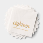 18エレガント誕生日ゴモダンールナプキンス 箔ナプキン (インサイチュ (積み重ね))