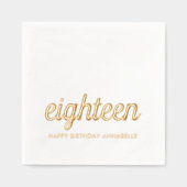 18エレガント誕生日ゴモダンールナプキンス 箔ナプキン (正面)