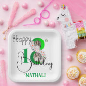 18エレガント誕生祝い ペーパープレート (パーティー)