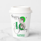 18エレガント誕生祝い 紙コップ (裏面)