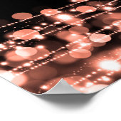 18エレガントthバースデーパーティースパクルズバラ金ゴールド ポスター (角)