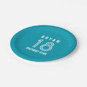 18カスタム年誕生日カスタムカラーV14M ペーパープレート (アングル)