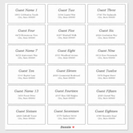 18ゲスト住所 シールエレガントミニマリスト シール