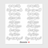 18ゲスト名手書きスタイルスクリプト シール (シート)