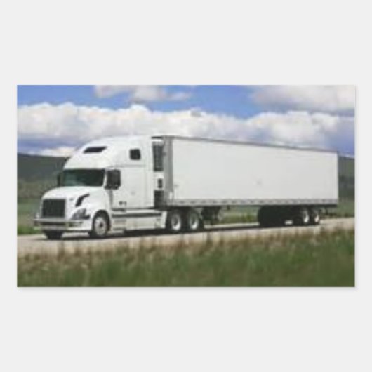 18ステッカーにWheeler貨物トラック 長方形シール (正面)