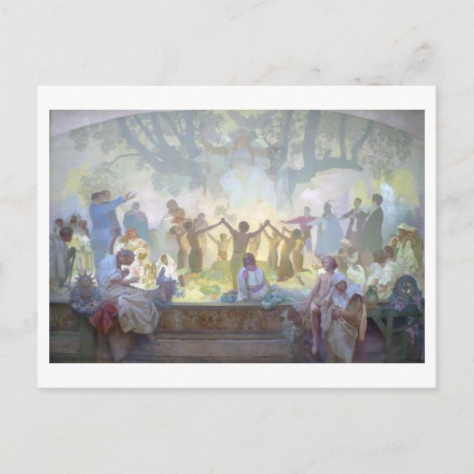 #18スラブのリンデンの木の下のオマレディナの誓い ポストカード (正面)