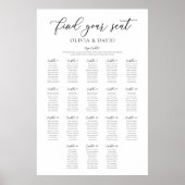 18テーブエレガントルが座席表を見つける ポスター (正面)