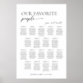 18テーブモダンルウェルカムシーティングチャート ポスター (正面)