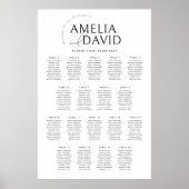 18テーブモダンルウェルカムシーティングチャート ポスター (正面)