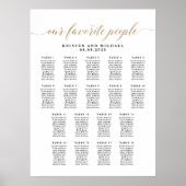 18テーブルのお気に入りの座席表を分類する ポスター (正面)