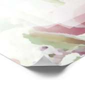 18テーブルピンクローズ結婚のシーティングチャート ポスター (角)