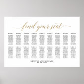 18テーブル古典的な座席表を見つける ポスター (正面)