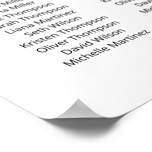 18テーブル席の座席表プランを見つける ポスター (角)