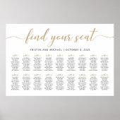 18テーブル席の座席表プランを見つける ポスター (正面)