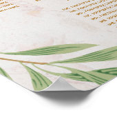 18テーブル座席チャート葉の植物園 ポスター (角)