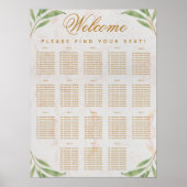 18テーブル座席チャート葉の植物園 ポスター (正面)