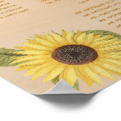 18テーブル座席図ひまわり素朴の木 ポスター (角)