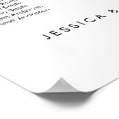 18テーブル私たちお気に入りのの人の座席図プラン ポスター (角)