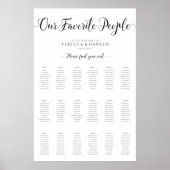 18テーブル結婚の座席表の私たちのお気に入りの人 ポスター (正面)
