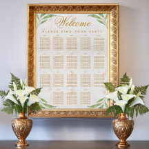 18テーブル 席配置図 グリーンと植物 