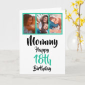 18ハッピーバースデーMommy photo collageカード カード (黄色い花)