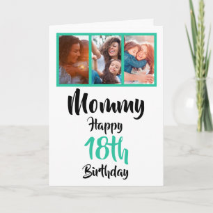 18ハッピーバースデーMommy photo collageカード カード