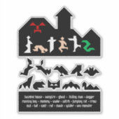 18ハロウィンタングラム画像 シール (正面)