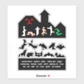 18ハロウィンタングラム画像 シール (シート)