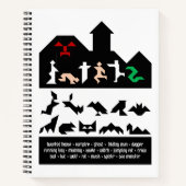 18ハロウィンタングラム画像 ノートブック (正面)