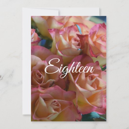 18バラ18th誕生日パーティーの招待状 招待状 (裏面)